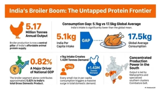 India's broiler industry — strong production, untapped demand