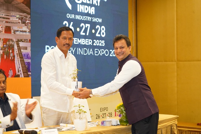 Industry representatives and dignitaries at the press meet