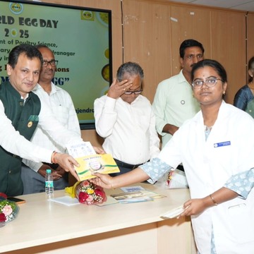 Egg distribution at a Hyderabad school