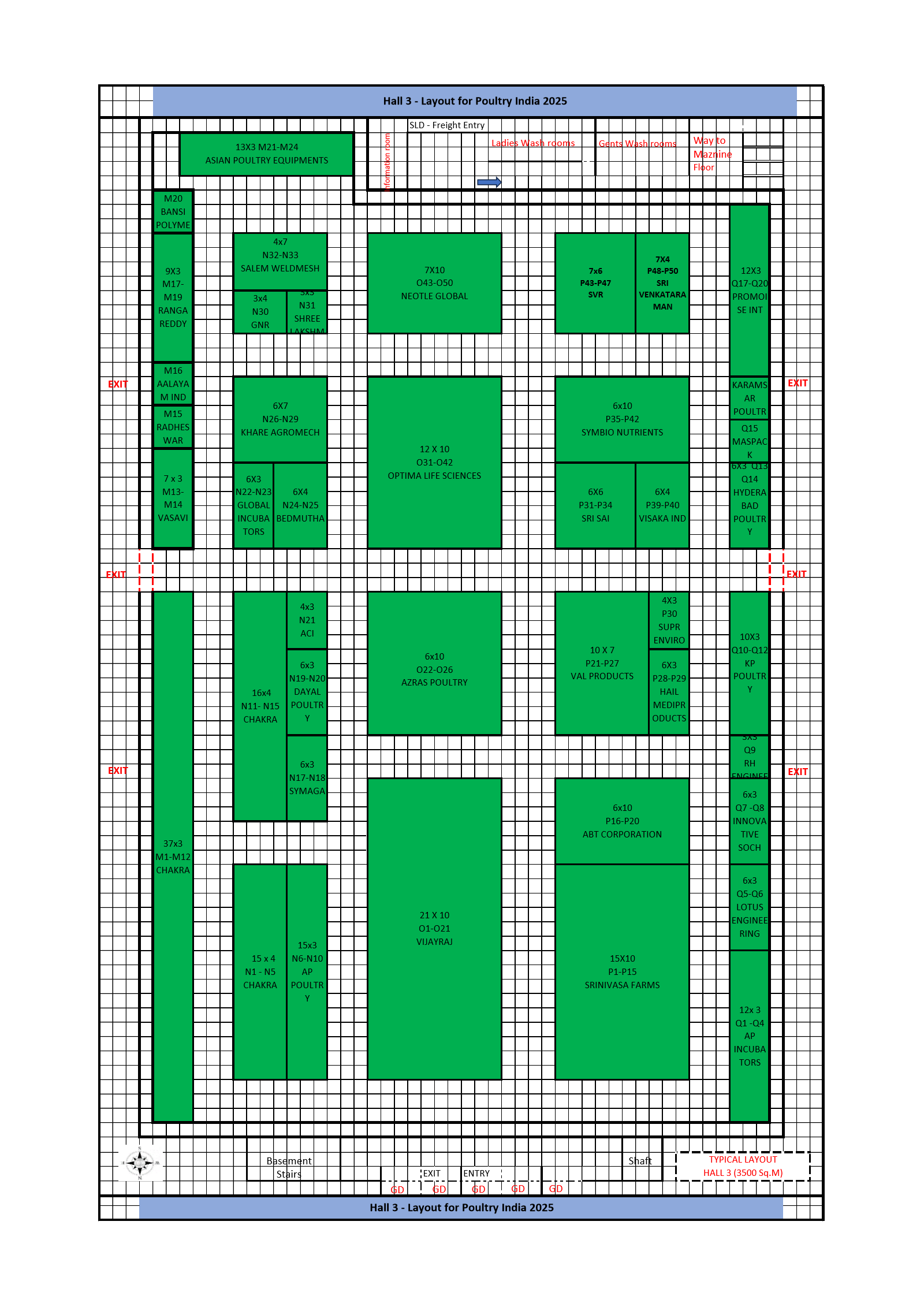 Hall 3 floor plan — Poultry India 2026