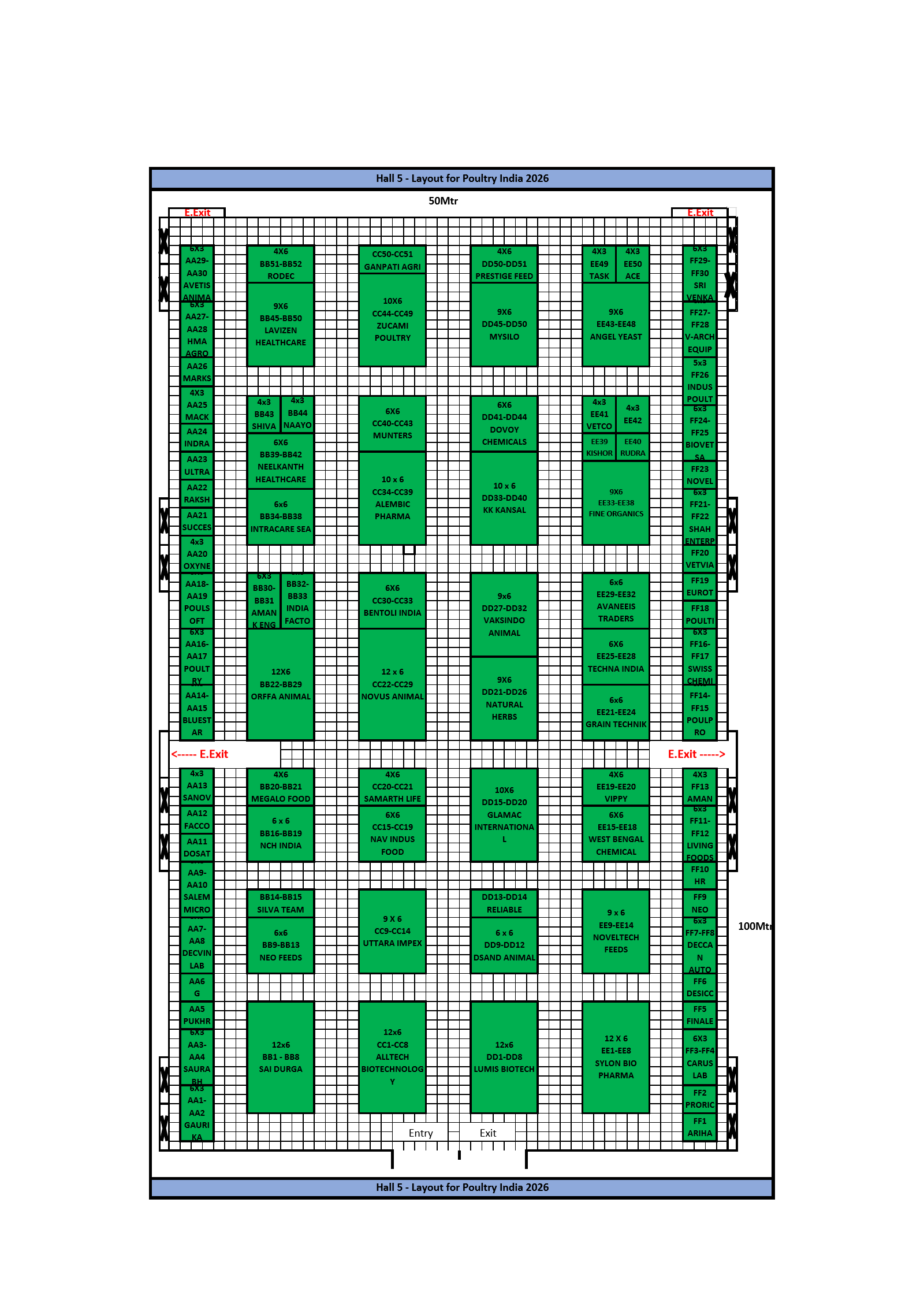 Hall 5 floor plan — Poultry India 2026