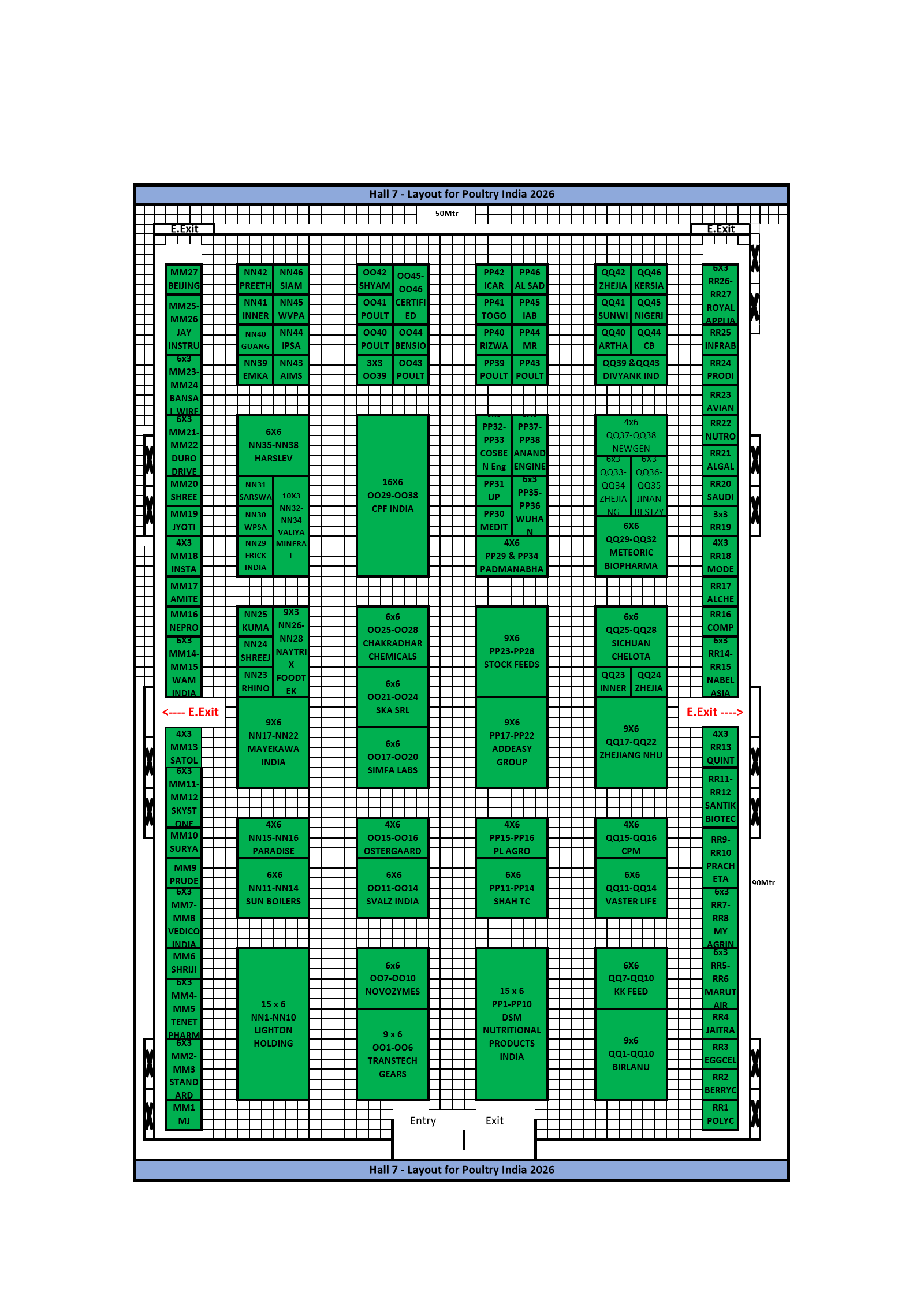 Hall 7 floor plan — Poultry India 2026