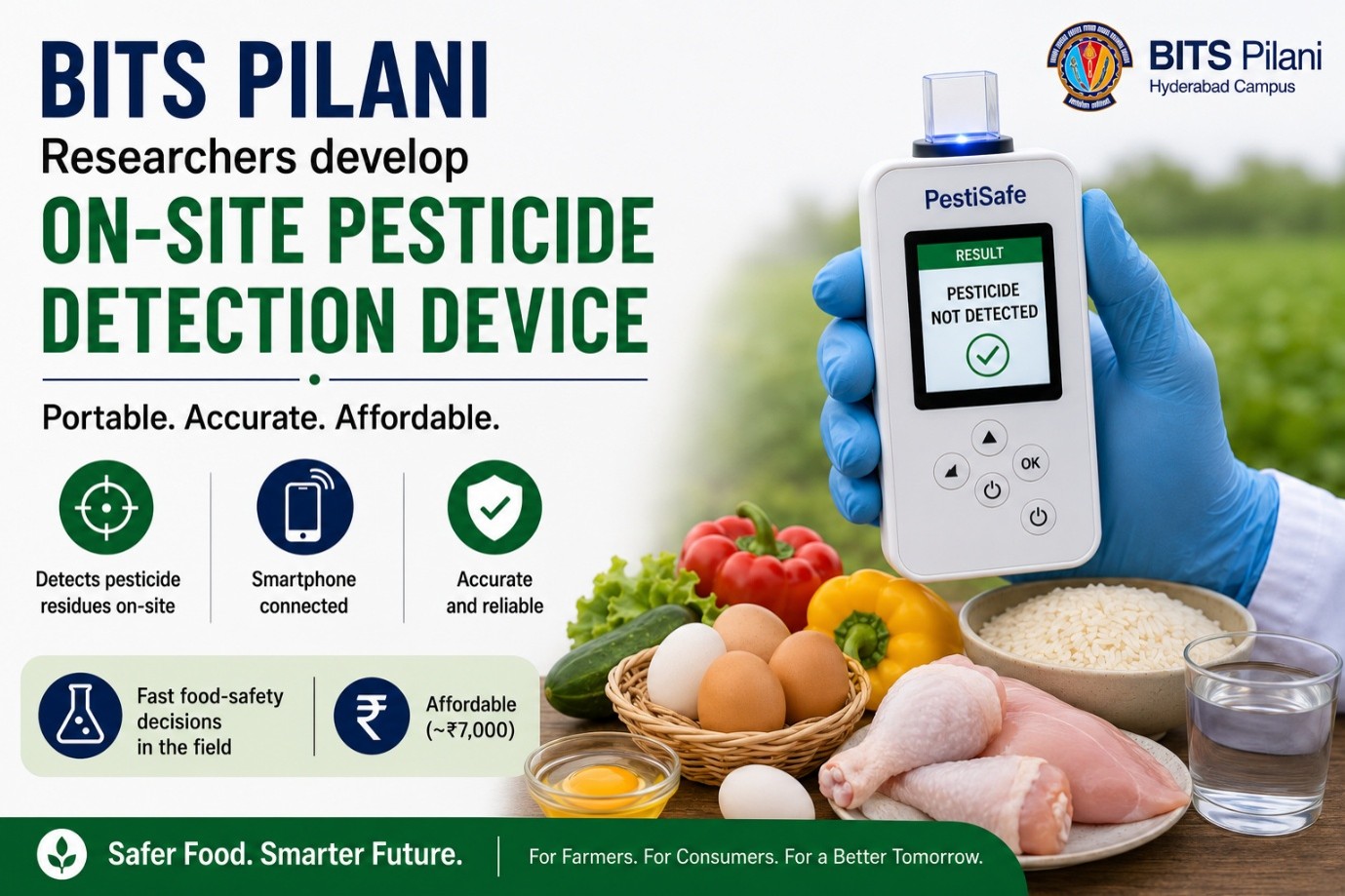 PestiSafe portable pesticide detection device from BITS Pilani