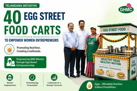 Telangana Government promotes egg-based livelihoods through street food carts