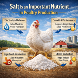Salt in poultry feed